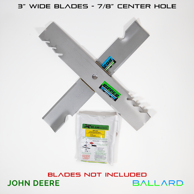 X Blade Triple Pack (3” wide blade - 7/8″ center hole - 3 pack 1 mower)