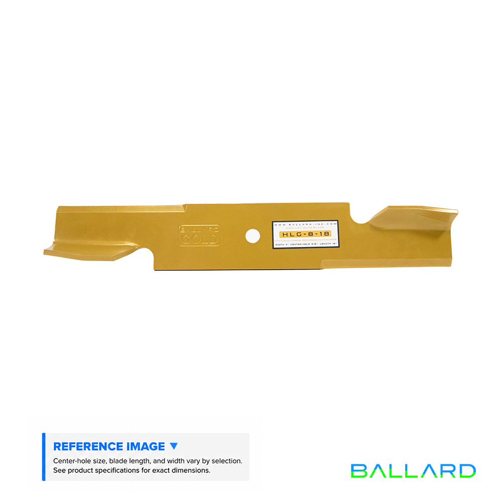 HIGH-LIFT Mower Blades: 18" Long, 15/16" Center Hole (Three Blade System) image number null