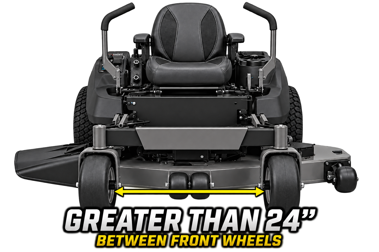 Super Jack V2 fitment guide showing more than 24 inches between front caster wheels