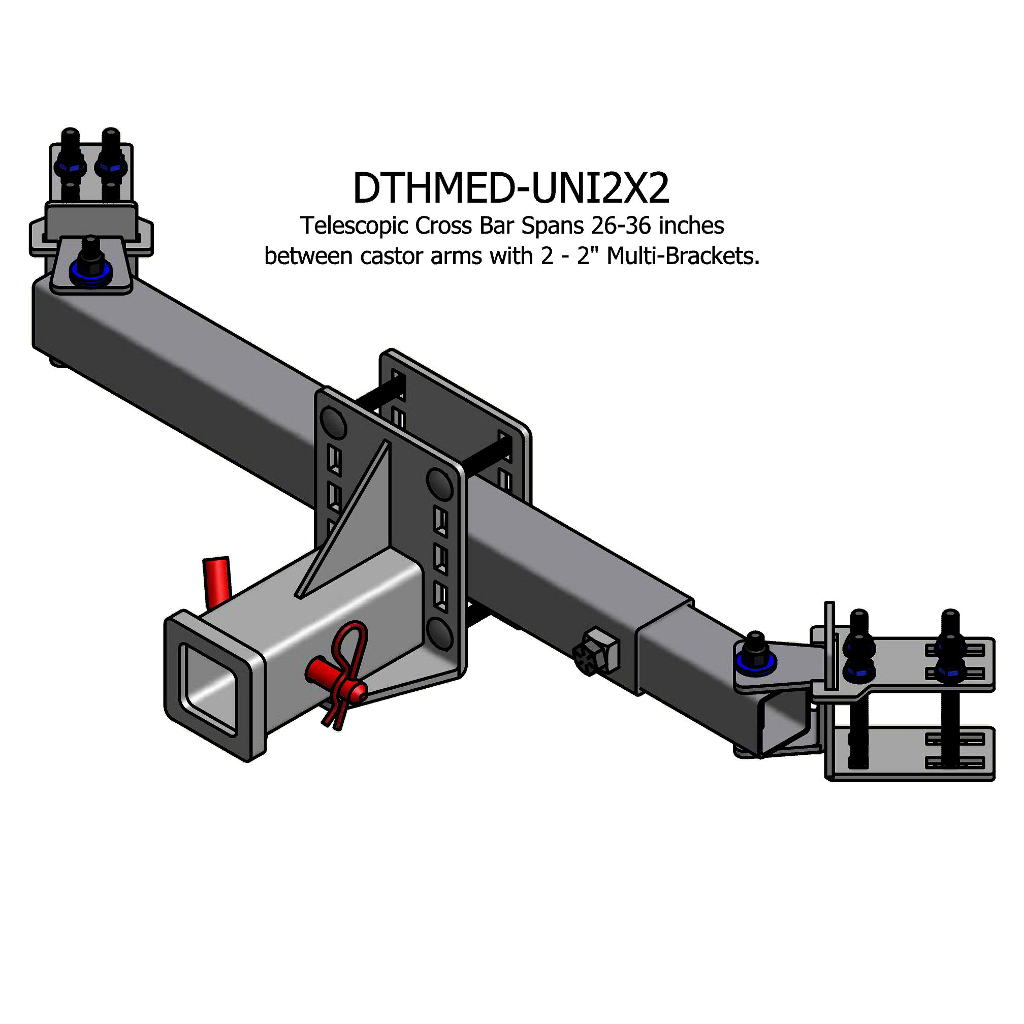 Front Mounting Hitch - SCAG Cheetah and Spartan RZ Series - DTHMD-U2X2 image number null